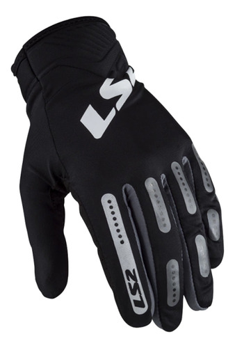 Guantes Moto Verano Ls2 Bend Negro Gris Cortos Reflectivos