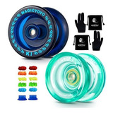 Yoyo Mágico Para Niños, Pack 2 Yoyos K1 Azul + K2 Cristal