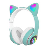 Fone De Ouvido Orelha De Gato Meninas Led Headset