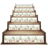 Adhesivo Decorativo Para Escaleras Diseño De Flores En 3d