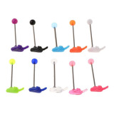 10pcs Barbell Labret Ear Pendientes