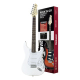 Kit Guitarra Rockwave Strinberg Strato Rgk50 Wh Branco