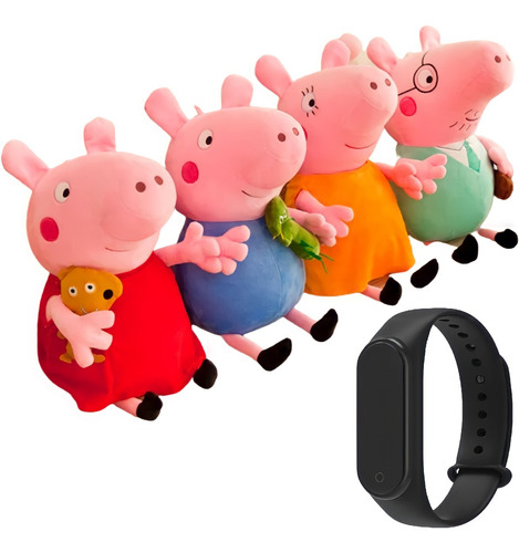 Pelucia Peppa Pig Musical 25cm Família Completa Em Oferta