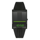 Relógio Bulova Computron 98c141, Cor Original Da Pulseira Masculina: Preto/verde, Cor Da Moldura: Preto, Cor De Fundo, Preto/verde