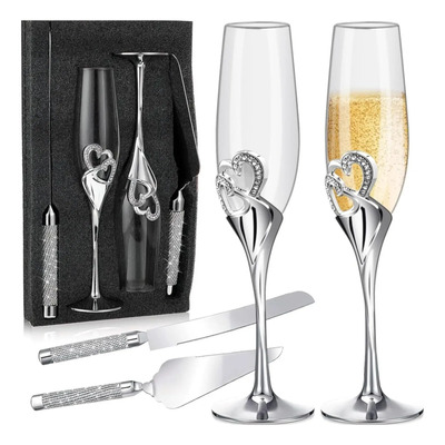 / Juego De Copas For Boda, Copas De Champagne Cristal