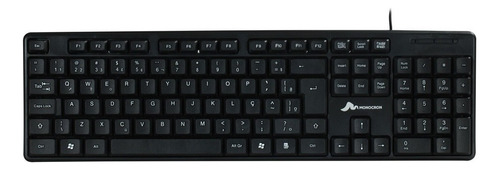 Teclado Monocron Mn8236 Qwerty Português Brasil Cor Preto