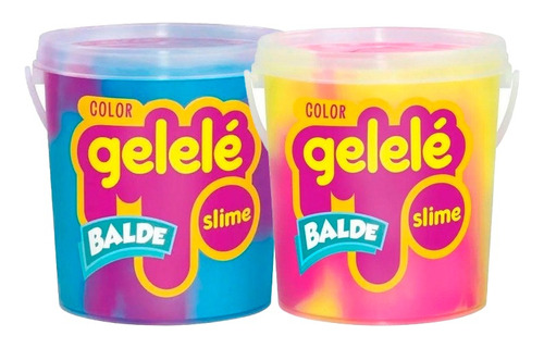 2 Slime Grande Gelelé Geleca Cores Balde 457g Envio Imediat 