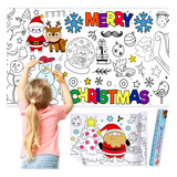 1 Poster Gigante De Navidad Para Colorear De 118 X 11.8 PuLG
