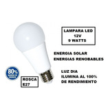 Lámpara Led Prontoluz 12v 9w E27 Aabaterías12v Energía Solar