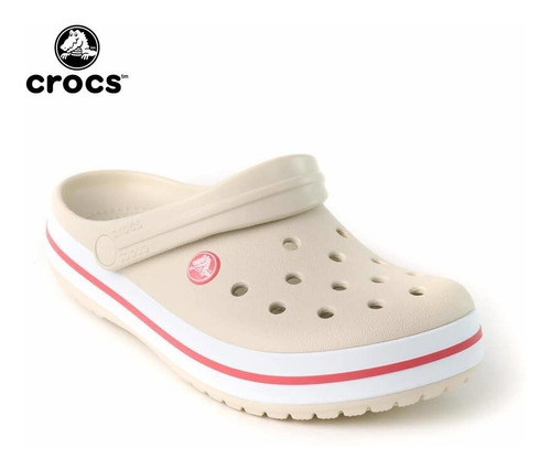 Crocs Originales Crocband Stucco/melon Beige Claro Mujer 