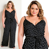 Macacão Feminino Alças Transpassado Frete Grátis Plus Size