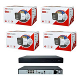 Nvr 08 Canais Hikvision Poe + 04 Cameras Bullet Ip Poe Full