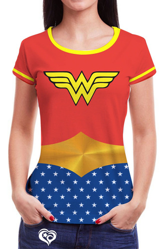 Blusas Femininas Mulher Maravilha Roupas Camiseta Herois