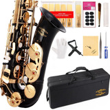Saxofon Alto Negro Glory Con Funda Y Accesorios (xmp) (2j7k)