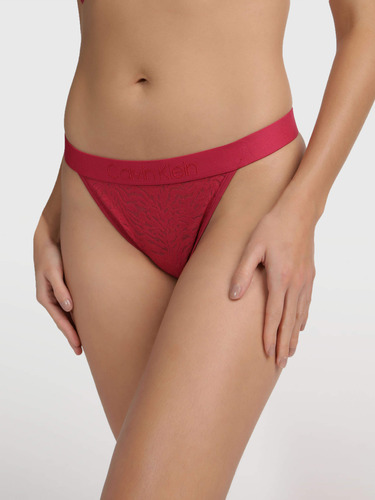 Tanga Roja Intrinsic High Leg Para Mujer Calvin Klein