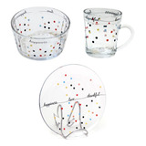 Kit Café Da Manhã Prato Bowl Caneca Americano Mesa Posta