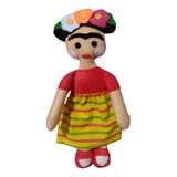 Frida Kahlo Muñeca Artesanal De Tela No Peluche 45 Cm