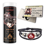 Termo Digital + Pulsera + Credencial Genshin Impact Variedad