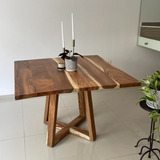 Shop Flamingo Mesa Comedor Cuadrada Madera Parota 90x90