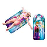 Flotador Inflable Cama Montable Alberca Camastro Frozen Elsa