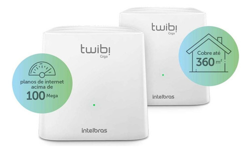 Kit Roteador Twibi Giga Wi-fi 5 Mesh Intelbras Cor Branco 100v/240v