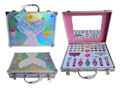 Set De Maquillaje Maleta Infantil Niñas Sirena