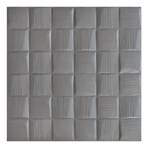 Panel Decorativo 3d Autoadherible Plata Cuadros 70x70