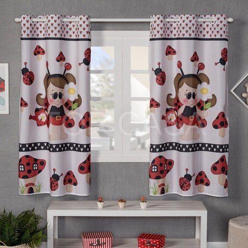 Cortina Quarto Infantil Menina Menino Fazendinha 200x150 