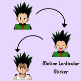 Sticker 3d Movimiento Anime Hunter X Hunter Gon Killua Zold