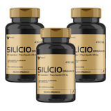 Kit 3 Suplemento Silício Orgânico 490mg 60 Cápsulas Muwiz Sabor Sem Sabor