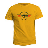 Camiseta Top Gun Maverick Logo Con Estrellas Y Avion Irk