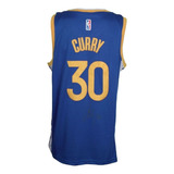 Stephen Curry Playera Firmada Golden State Warriors Azul