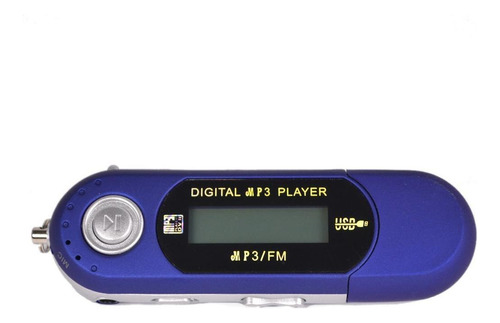 8gb Usb Mp4 Mp3 Player Gravação Rádio Fm Ebook Azul