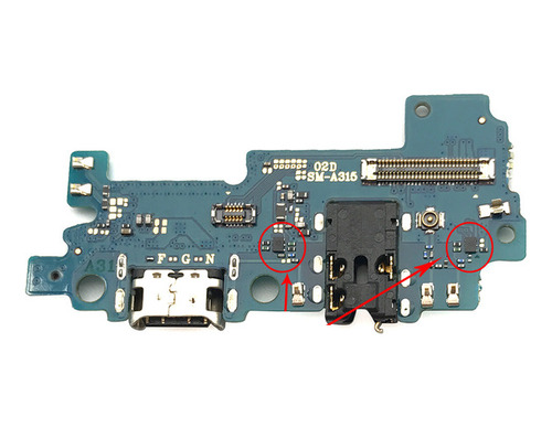 Conector De Carga Placa Flex Compatível Galaxy A31 Sm-a315