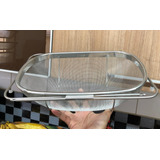 Escorredor De Arroz Inox Macarrão Com Alça Peneira Cozinha