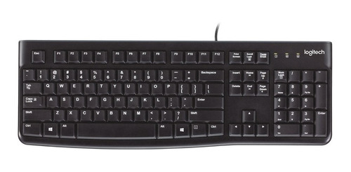 Teclado Logitech K120 Usb Con Cable Clasico Pc O Notebook