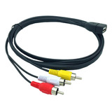 Cable Usb A Hembra A 3 Rca Phono Av Cable Pc Tv Aux Audio