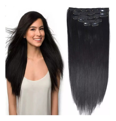  Cabello Natural Extensión 100% Humano Cortinas De 61cm