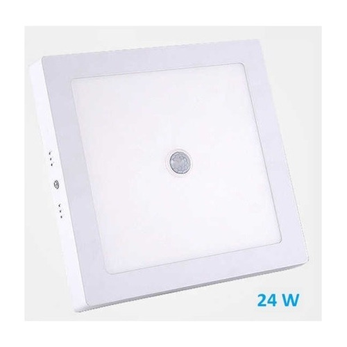 Foco Led Sensor Luz Y Movimiento Panel Interior Metalico