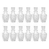 Set 12 Mini Licoreras  Diamante Vino Vidrio Cristal 125ml