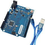 Placa Microcotrolador Leonardo R3 Com Cabo Usb Para Arduino