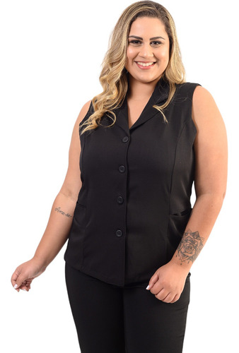 Colete Moda Plus Size Recepcionista Tamanhos 50, 52, 54 E 56