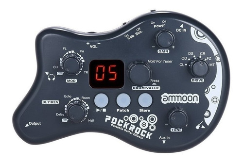 Pedal De Efecto Ammoon Pockrock  Negro