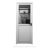 Puertas Aluminio Blanco 90x200 1/2 Vidrio Entero Con Envío