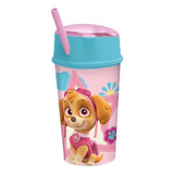 Vaso Con Compartimiento Para Snack Paw Patrol 400ml Color Rosa