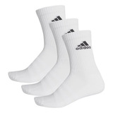 Meia adidas Cano Alto Cush Crew Amortecidas Kit 3 Pares