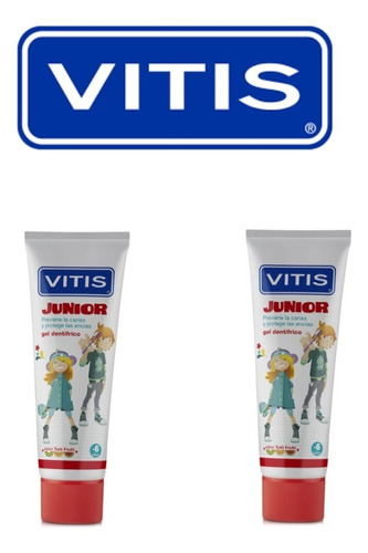 Pasta Dental Gel Vitis Junior Pack X2 Unidades