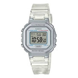 Reloj Casio De Dama Modelo La-20 Transparente Blanco