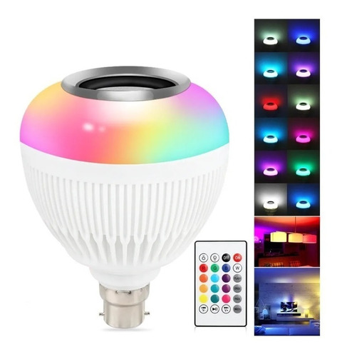 Lâmpada Led Econômica Musical Som + Luz Bivolt + Controle