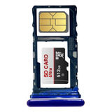 Bandeja Porta Sim Chip Card Compatible Moto G9 Play Dual Sim